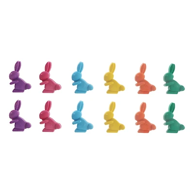 Way to Celebrate! Crayons, Bunny Shaped, 12 Pieces, Multicolour, Novelty