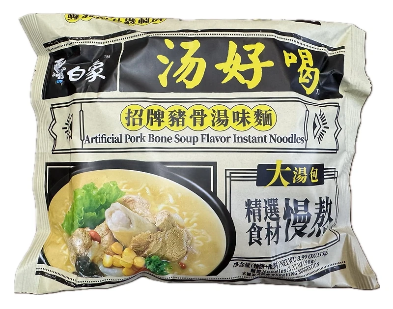 Saveur artificielle de soupe d'os de porc de nouilles instantanées BaiXiang Saveur artificielle de soupe d'os de porc de nouilles instantanées BaiXiang