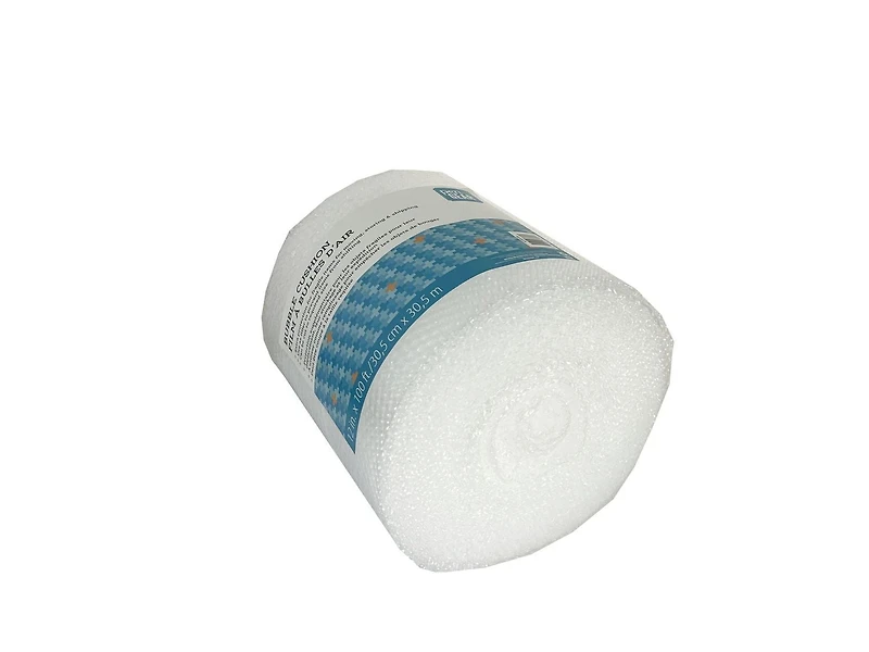 Rouleau de coussin à bulles Pen + Gear, 12 po x 100 pi, petites bulles, transparent, perforé 12 in x 100 ft