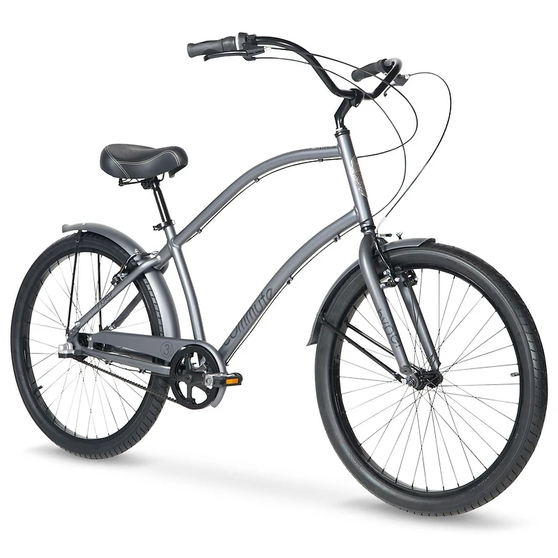 Hyper Bicycle Men's Cruiser 26" Commuter Bike, Gray