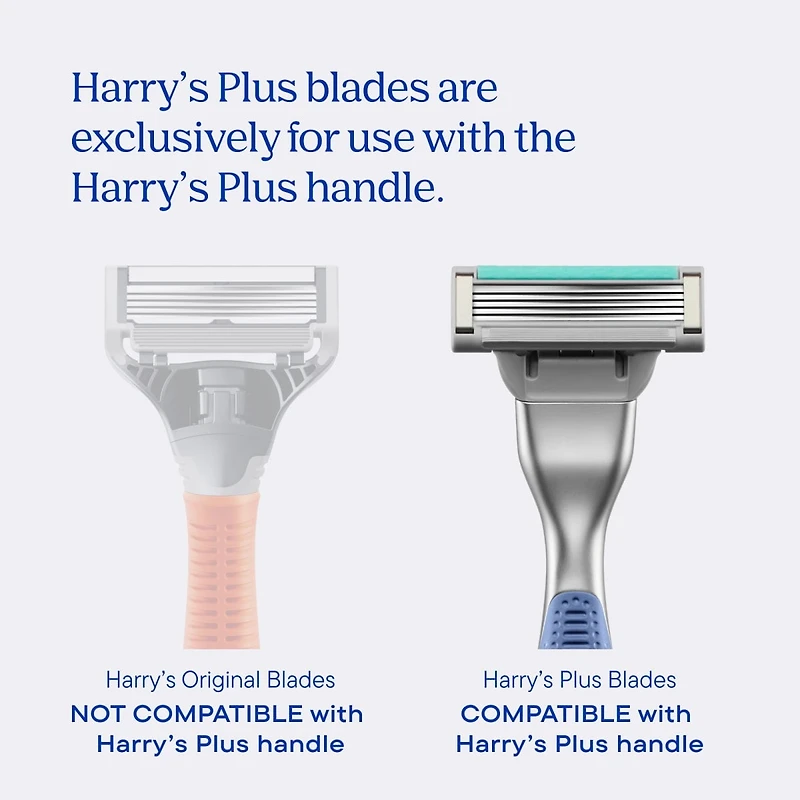 Harry's Plus Men's Razor Blade Refill Cartridges, 8 Count