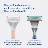 Harry's Plus Men's Razor Blade Refill Cartridges, 8 Count