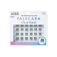 KISS FALSCARA Clear Band, Feathery & Wispy Wisps, Multipack, 24 Clusters., Clear Band, Feathery & Wispy Wisps