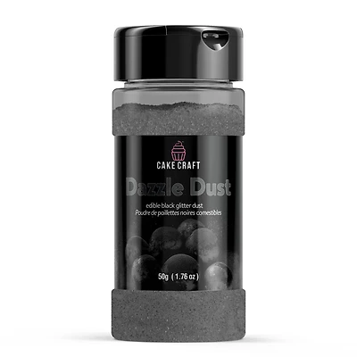 Cake Craft Comestible Dazzle Dust, Noir, Paillettes comestibles pour gâteaux, cupcakes, cocktails et plus encore, Poussière de décoration alimentaire, 100 % comestible Cake Craft Comestible Dazzle Dust, Noir, Paillettes comestibles pour gâteaux, cupcakes, cocktails et plus encore, Poussière de décoration alimentaire, 100 % comestible