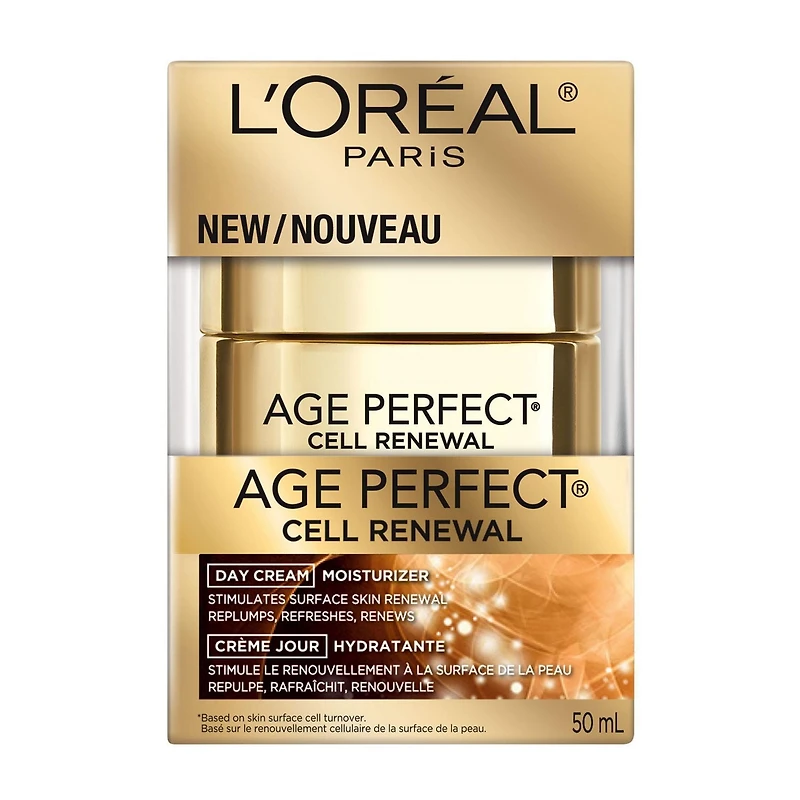 L'Oréal Paris Age Perfect Cell Renewal Crème Jour avec LHA, anti-âge, 50 ml