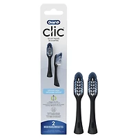 Brossettes de rechange pour brosse à dents Oral-B Clic, Nettoyage optimal, noir