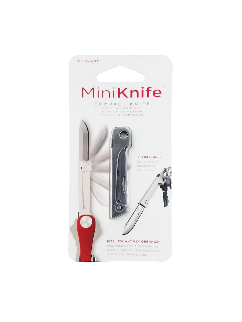 Mini couteau compact KeySmart KS815-SS - Acier inoxydable
