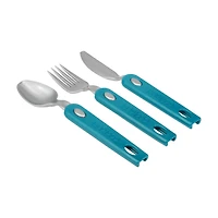 Cool Gear Slider Cutlery Set - Travel Fork, Knife, Spoon