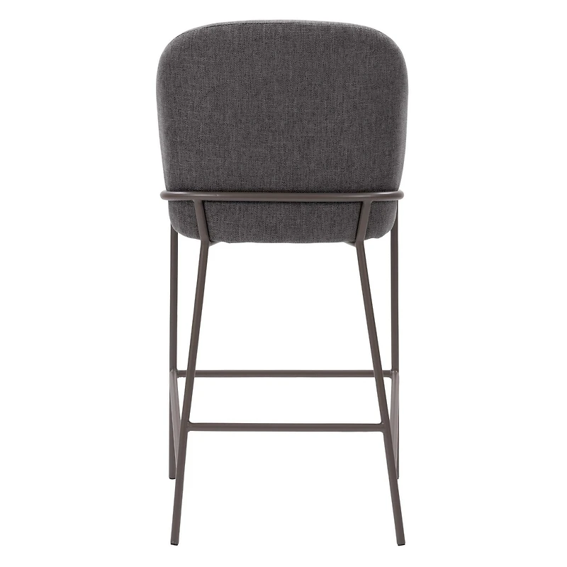 CorLiving Blakeley Modern Upholstered Indoor Counter Height Bar Stool with Metal Legs – Sold Individually