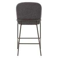 CorLiving Blakeley Modern Upholstered Indoor Counter Height Bar Stool with Metal Legs – Sold Individually