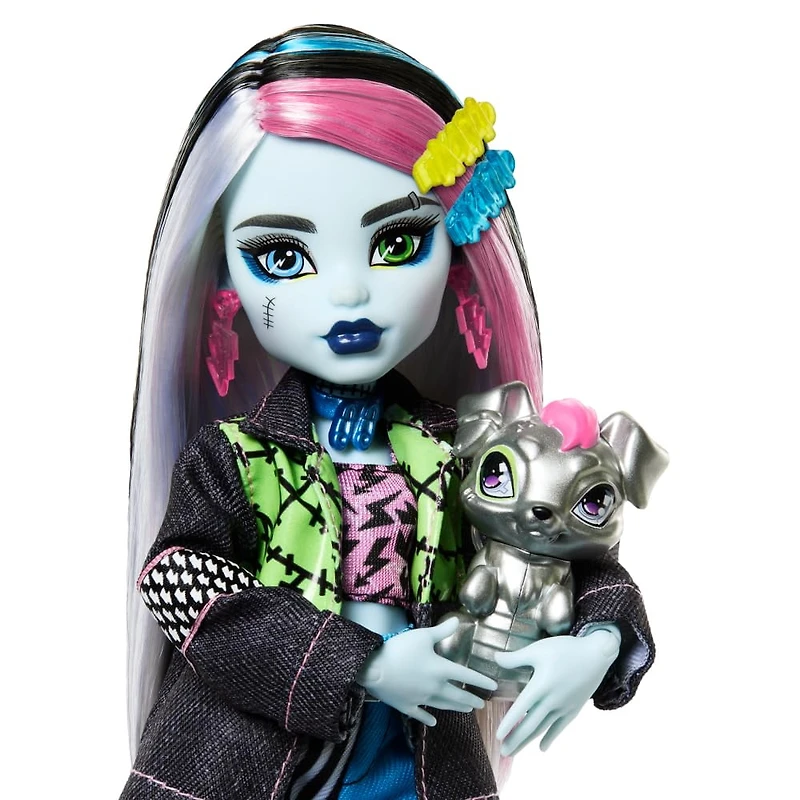 MonsterHigh-Poupée Frankie Stein-Poupée avec animal et accessoires Âges 4Y+