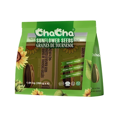 Graines de tournesol Chacha saveur originale, paquet de 4