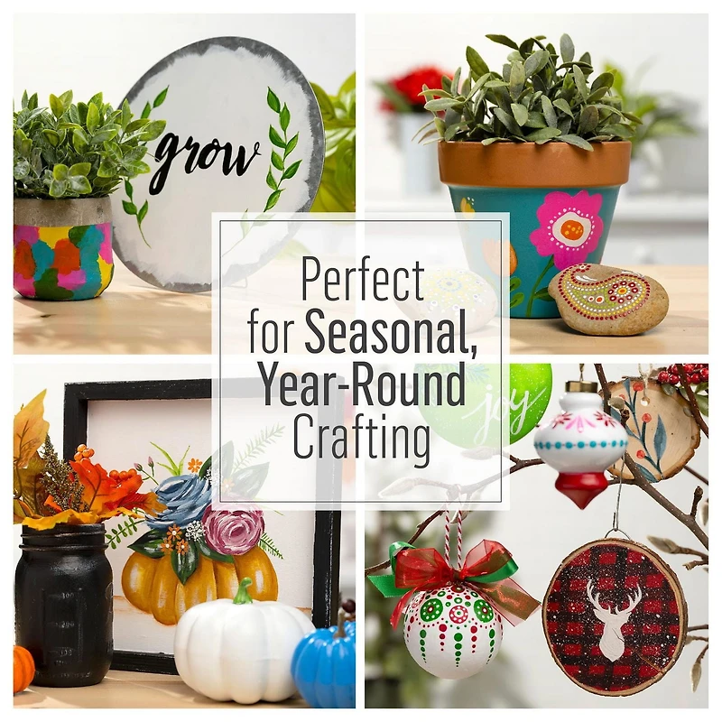 FolkArt Multi-Surface Satin Acrylic Paint Moon Yellow, FolkArt Multi-Surface Paint