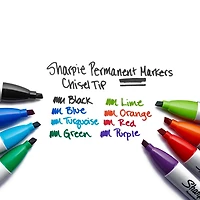 Sharpie Permanent Markers, Chisel Tip, Black, 2 Count