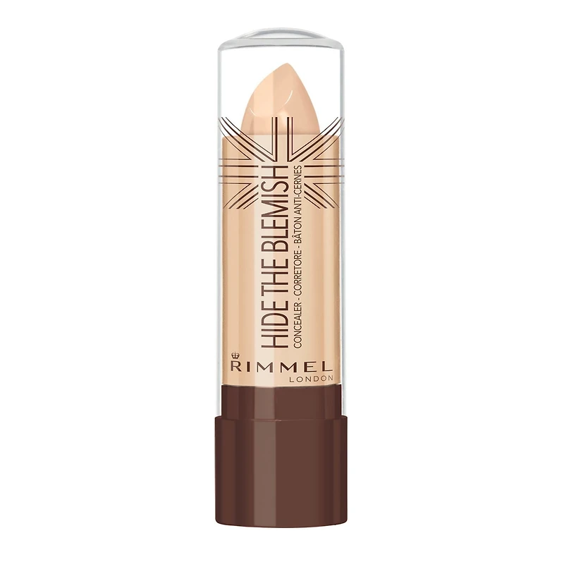 Rimmel Cache-cernes Hide The Blemish, formule ultra-crémeuse pour un effet durable et naturel, illumine la peau, 100% Sans Cruauté Applicateur en bâtonnet