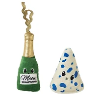 Quirky Kitty Wine & Cheese Plush Catnip 2 pack Cat Toy