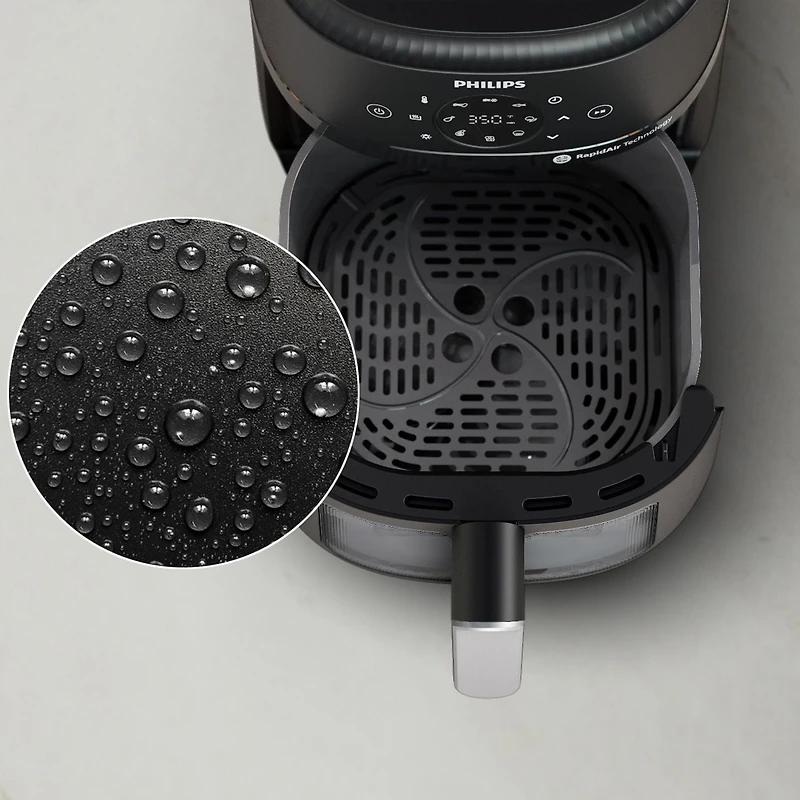 Friteuse à Air Chaud Philips Série 2000 avec fenêtre, capacité de 4,2 litres, technologie RapidAir, Noir 13 méthodes de Cuisson