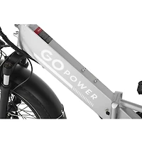 GoPowerBike GoCruiser V2 Electric Bike | Adult Folding Bike, 50 cm Fat Tires | 80+ km Range with 5 Pedal-Assist Levels | 32 km/h Top Speed | 750W Motor - Removable Battery | Class 1 and 2 eBike