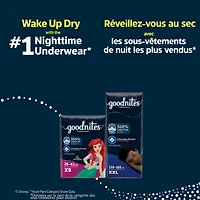 Sous-vêtements de nuit Goodnites pour garçons, L [68 à 95lb]), 46  sous-vêtements