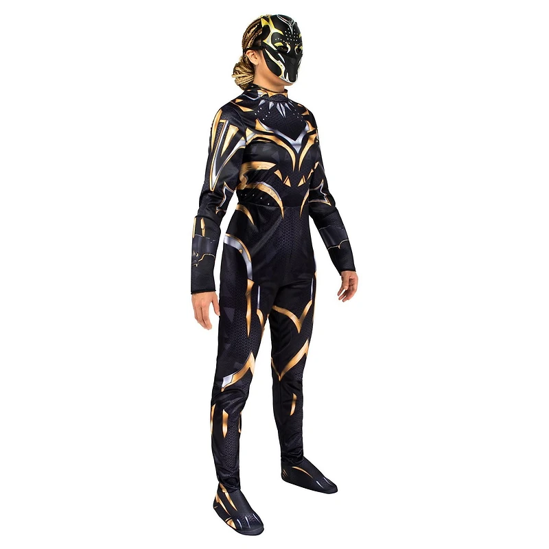 MARVEL Black Panther Adult Women’s Costume - Sublimated Print Jumpsuit and 3D Plastic Mask