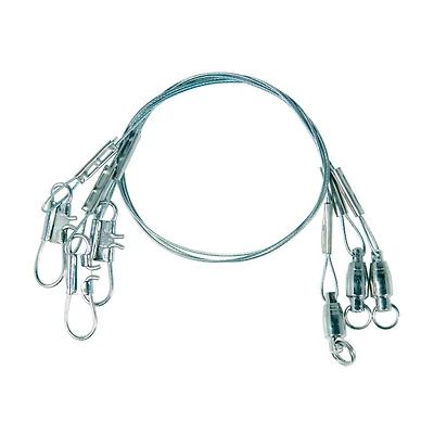Eagle Claw QLSBBB30-12 12" Ball Bearing Steel Leaders, 30Lb Test, 3Pk, 12" Ball Bearing Steel Leaders