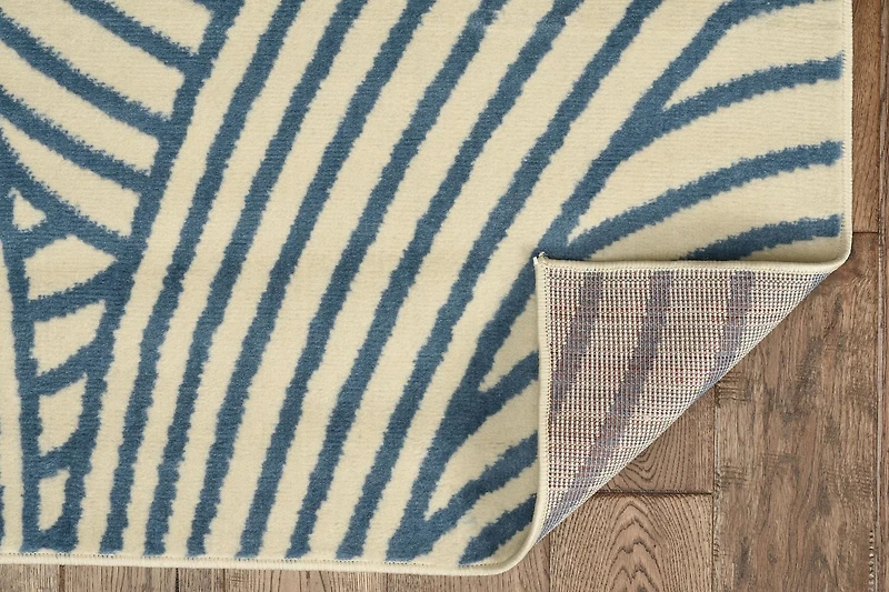 Capri Binya Bone & Blue 4' 3" x 7' 3" Area Rug