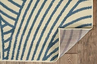 Capri Binya Bone & Blue 4' 3" x 7' 3" Area Rug