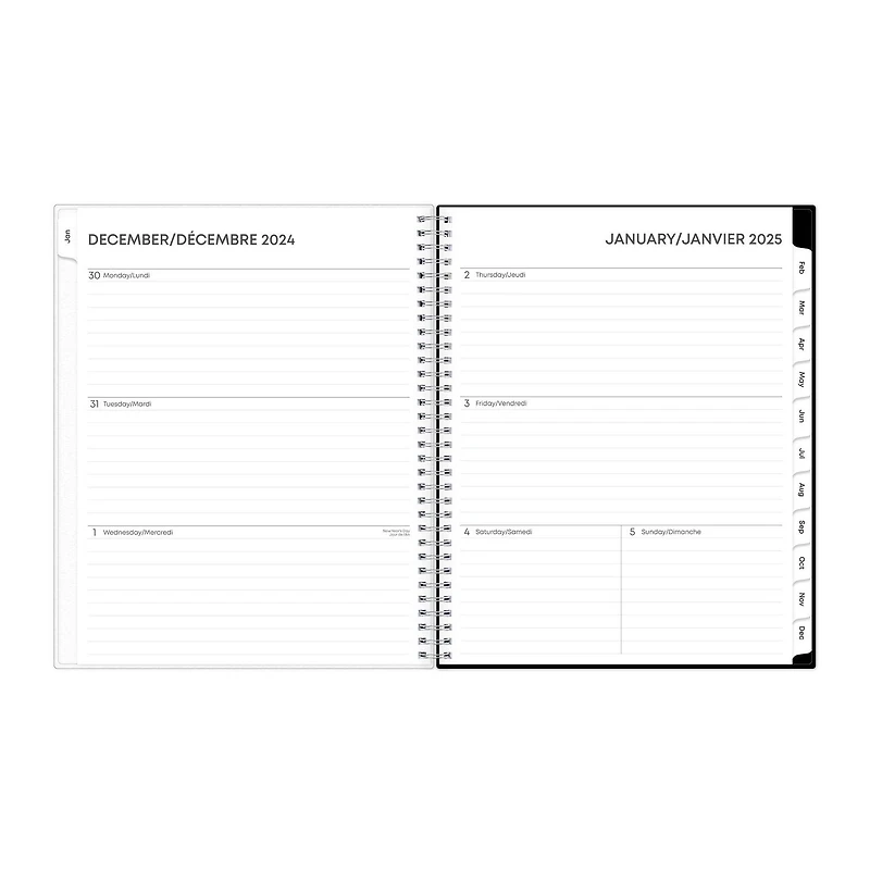 2025 Weekly Monthly Planner, 8.5 x 11, Blue Sky, Analeis, 8.5x11 Weekly/Monthly Planner