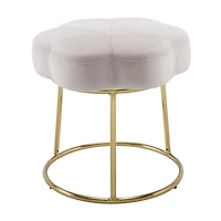 Sabine Accent Vanity Stool, Pink
