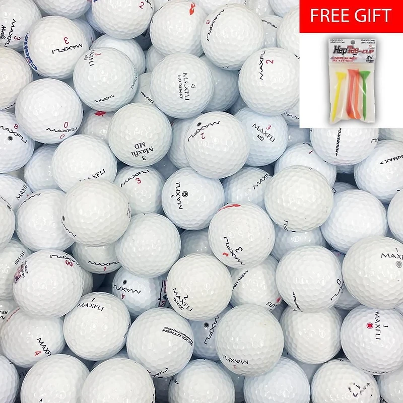 Mulligan - 77 balles de golf récupérées Maxfli  AAA, Blanc