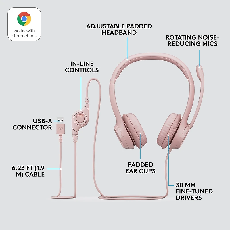 Logitech Wired Headset for PC/Laptop