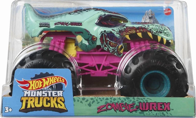 Hot Wheels Monster Trucks 1:24 Scale Die-cast Zombie-Wrex