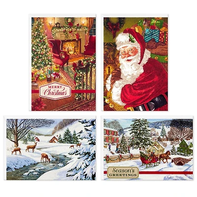 Boîte de cartes de Noël, Connections from Hallmark, motifs de Geoff Greenleaf, paquet de 36 cartes