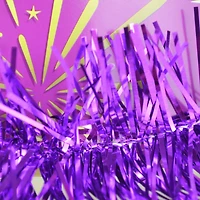 Chapeau conique violet du Nouvel An avec franges et inscription « Bonne année », 1 pièce, décorations festives, une façon originale de célébrer avec style, adulte