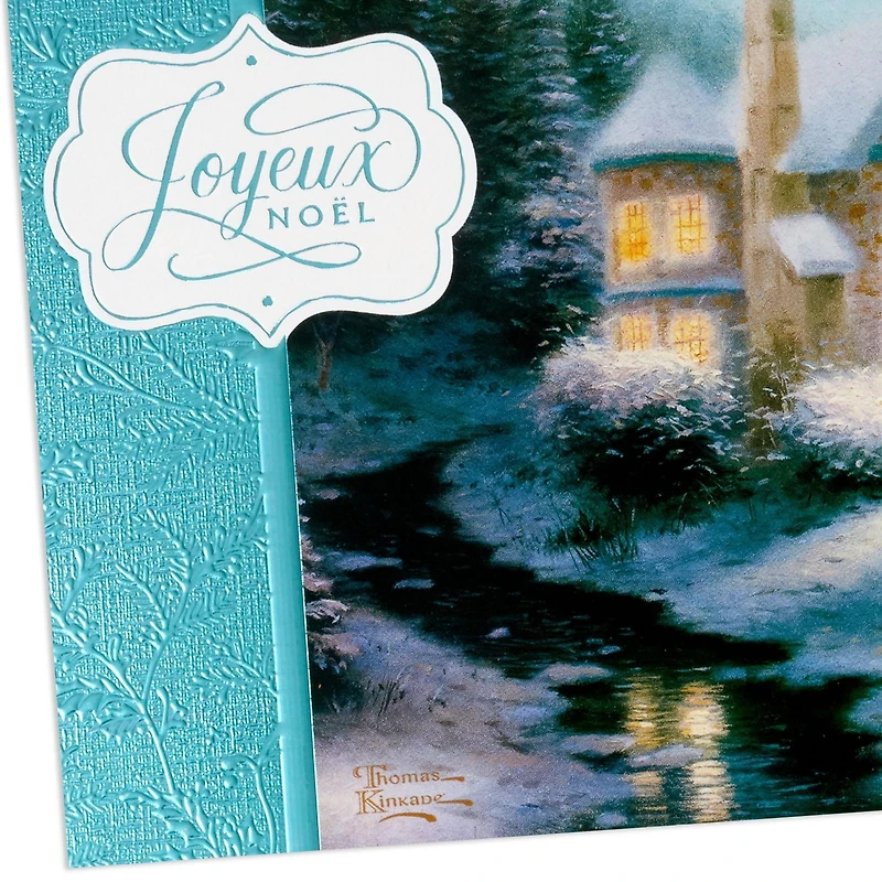 Boîte de cartes en français de Noël, Connections from Hallmark, balade en traîneau, Thomas Kinkade, paquet de 20 cartes