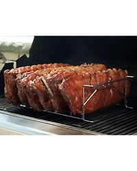 4-en-1 BBQ Basket - 14.5" x 9.5" Panier, Wing Rack Fits 12 Drumsticks, Rib Rack Fits 6 Racks, Détachable Can Holder