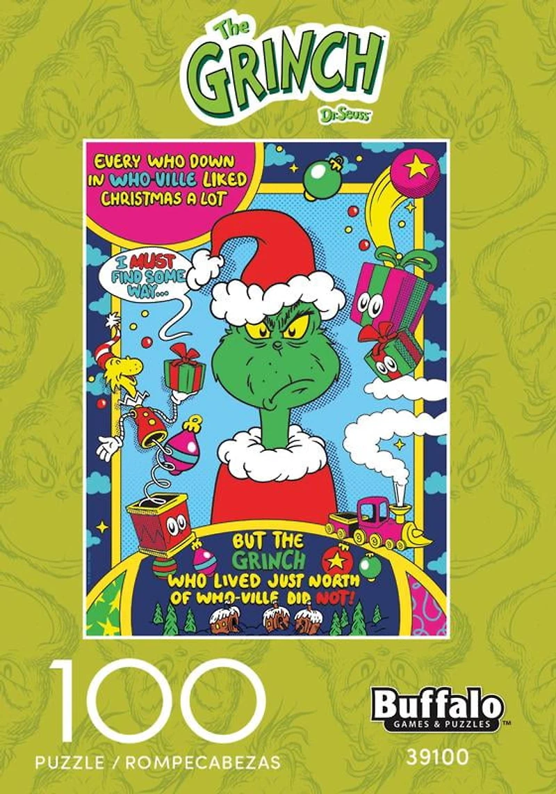 Buffalo Games Grinch Ball 100-Piece Interlocking Jigsaw Puzzle for Children Ages 6+