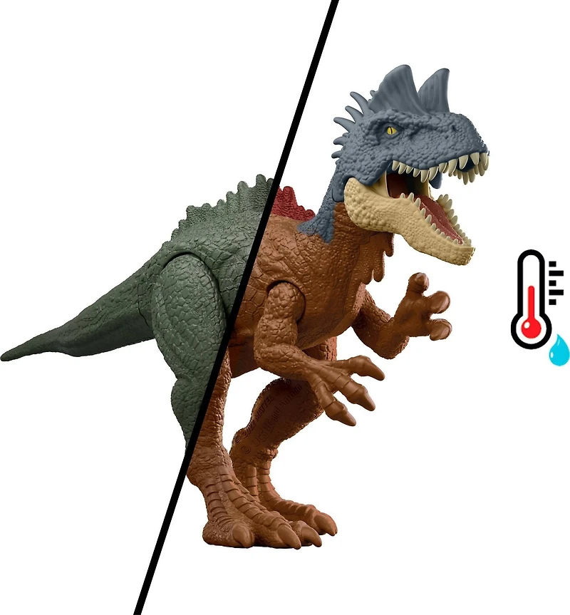 Jurassic World Dino Reveal 2 Dinosaur Toys in Battle Arena, Warm Water Changes Decoration