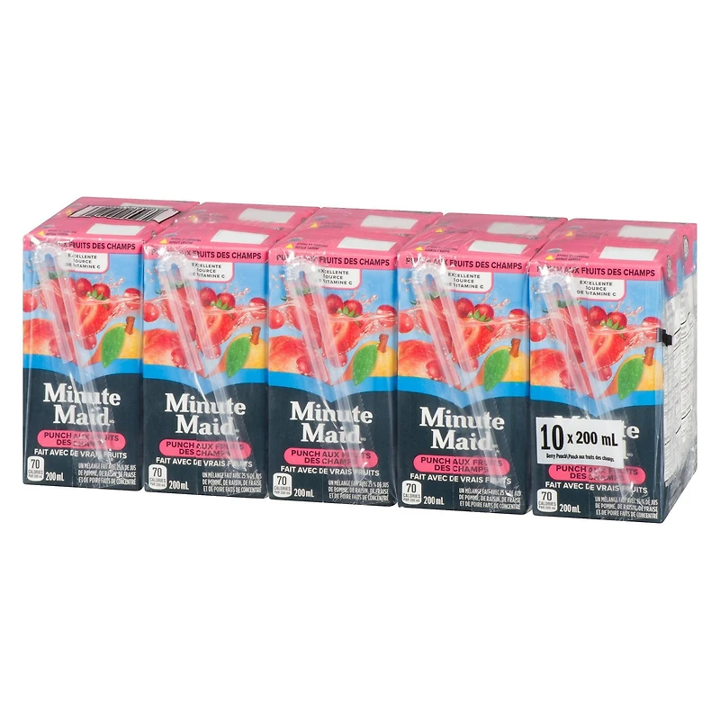 Minute Maid Berry Punch Cartons, 200 mL, 10 Pack