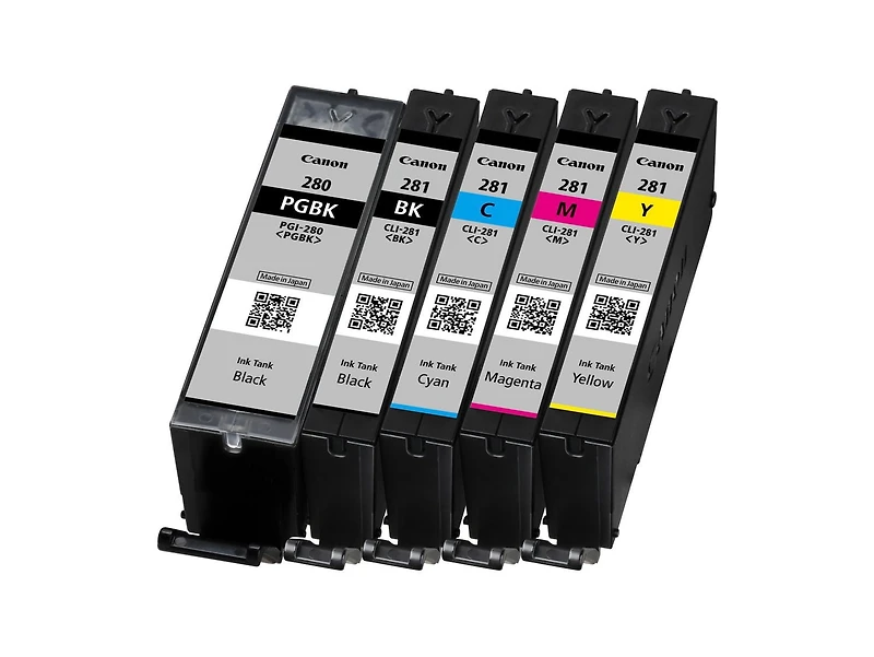 Canon CLI-281 Noir, Cyan, Magenta, Jaune, Emballage économique Emballage économique