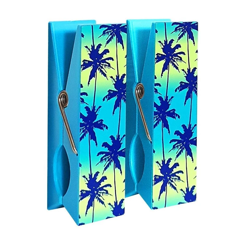 Mainstays Beach Towel Clips - Palm Cool, COOL PALM DESIGN