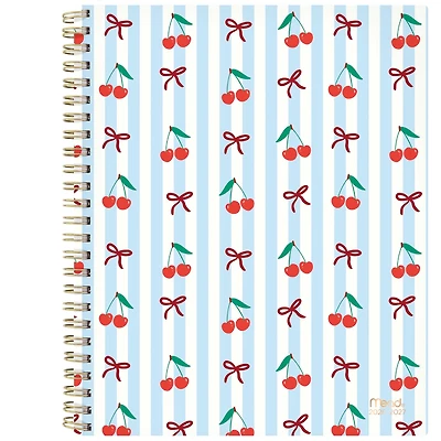 Agenda scolaire hebdomadaire et mensuel format grand Mead® Nœuds cerise 2026‑2027