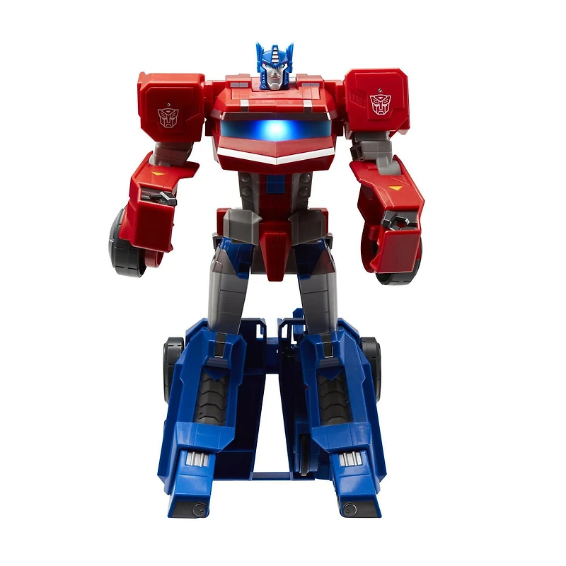 Transformers Toys Bumblebee Cyberverse Adventures Dinobots Unite Roll N’ Change Optimus Prime Push-to-Convert Action Figure, 6 and Up, 10-inch