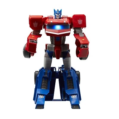 Transformers Toys Bumblebee Cyberverse Adventures Dinobots Unite Roll N’ Change Optimus Prime Push-to-Convert Action Figure, 6 and Up, 10-inch