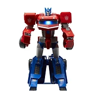 Transformers Toys Bumblebee Cyberverse Adventures Dinobots Unite Roll N’ Change Optimus Prime Push-to-Convert Action Figure, 6 and Up, 10-inch