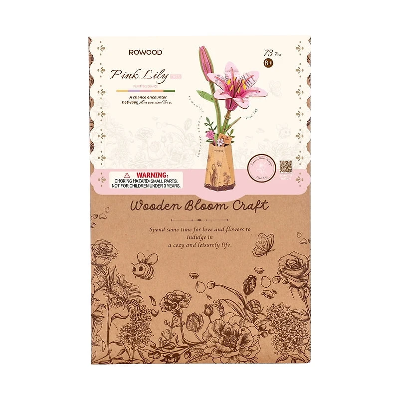 Décoration Fleur Lys Rose 3D Puzzle Rolife TW071