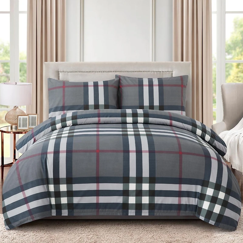 Marina Decoration Ultra Soft Silky Zipper Rich Printed Rayon from Bamboo All Season Duvet Cover Set with Pillowcases, Modern Fantasy Geometric Pattern