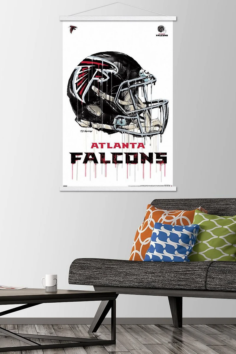 NFL Atlanta Falcons - Drip Helmet 20 Wall Poster, 22.375" x 34"