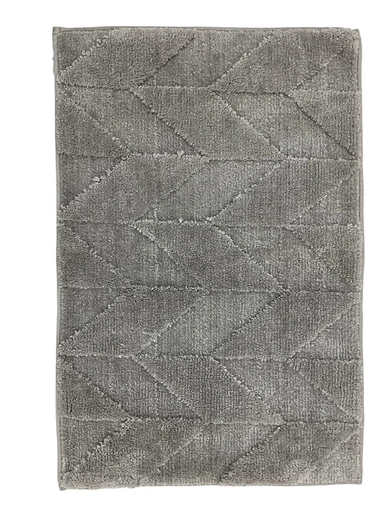 Tapis de bain en microfibre Home Décor Inc. Collection Naples – 50,8 x 76,2 cm, gris, doux et absorbant (accessoires de bain)