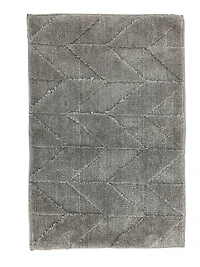 Tapis de bain en microfibre Home Décor Inc. Collection Naples – 50,8 x 76,2 cm, gris, doux et absorbant (accessoires de bain)